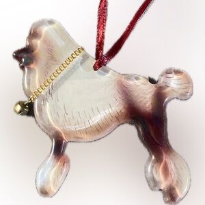 Glass Standard Poodle Dog Ornament NWT